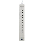 Forza - Surge protector - AC 110/220 V- 5 Tomas de Corriente - UNV NEMA 2USB 5ft WH