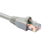 Nexxt - Cable de interconexión - RJ-45 (M) a RJ-45 (M)- 90 cm - UTP - CAT 5e - moldeado, trenzado - gris
