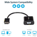 StarTech.com Adaptador DisplayPort a VGA de Pantalla - 1080p 1920x1200 - Conversor Activo de Vídeo HD DP a VGA - Imagen 2