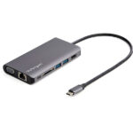 StarTech.com Adaptador Multipuertos USB-C con HDMI o VGA y Cable de Conexión Largo - Mini Docking Station USB Tipo C con Lector SD (DKT30CHVAUSP) - Estación de conexión