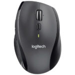 Logitech Marathon M705 - Ratón - ergonómico- diestro - laser - 7 botones - inalámbrico - 2.4 GHz
