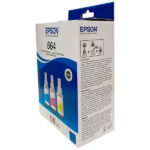 Epson T664 - Paquete de 3 - 70 ml- amarillo, cián, magenta - original - recarga de tinta - Imagen 2
