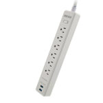 Forza - Surge protector - AC 110/220 V- 6 Tomas de Corriente - NEMA 2USB 5ft WH - Imagen 2