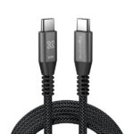 Klip Xtreme - USB cable - 24 pin USB-C- 1.8 m - Black - 60W Braided Fast charging - Imagen 2