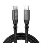 Klip Xtreme - USB cable - 24 pin USB-C- 1 m - Black - 60W Braided Fast charging - Imagen 2