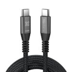 Klip Xtreme - USB cable - 24 pin USB-C- 3 m - Black - 240W Braided Fast Charging - Imagen 2