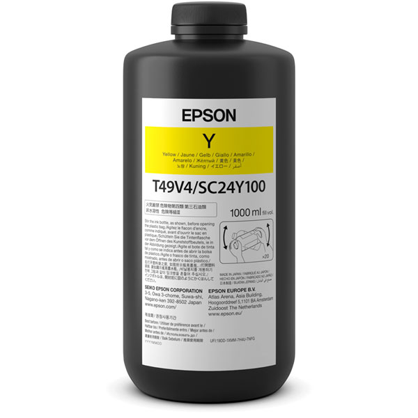 Epson-UltraChrome-T49V410-Yellow Epson UltraChrome - T49V410 - ink Bottle- Yellow - 1000 ml - Imagen 1