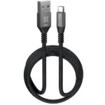 Klip Xtreme - USB cable - 24 pin USB-C- 9 pin USB Type A - 1.8 m - Black - 30W Braided Fast charging