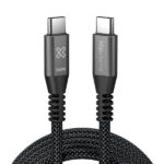 Klip Xtreme - USB cable - 24 pin USB-C- 1.8 m - Black - 240W Braided Fast Charging - Imagen 2