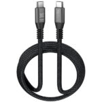 Klip Xtreme - USB cable - 24 pin USB-C- 1.8 m - Black - 240W 40Gbps Braided Fast Charg