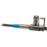 Noble Locks TZ04T Compact Wedge Lock with Barrel Key - Kit de bloqueo para portátiles - plata- 1.8 m