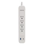 Forza - Surge protector - AC 110/220 V- 4 Tomas de Corriente - 1 USB-A/C 500J WH