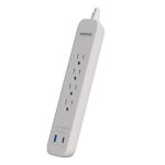 Forza - Surge protector - AC 110/220 V- 4 Tomas de Corriente - 1 USB-A/C 500J WH - Imagen 2